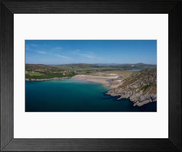 Framed Print : Aerial view of Barley Cove Beach on the Mizen Peninsula of West Cork in Ireland Framed Print : Aerial view of Barley Cove Beach on the Mizen Peninsula of West Cork in Ireland