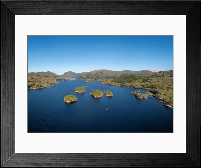Framed Print : An aerial view of the Upper Lake and Purple Mountains in Killarney National Park Framed Print : An aerial view of the Upper Lake and Purple Mountains in Killarney National Park