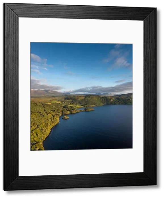 Framed Print : View of Lough Caragh lake in the Glencar Valley of Kerry County in warm eveing light Framed Print : View of Lough Caragh lake in the Glencar Valley of Kerry County in warm eveing light