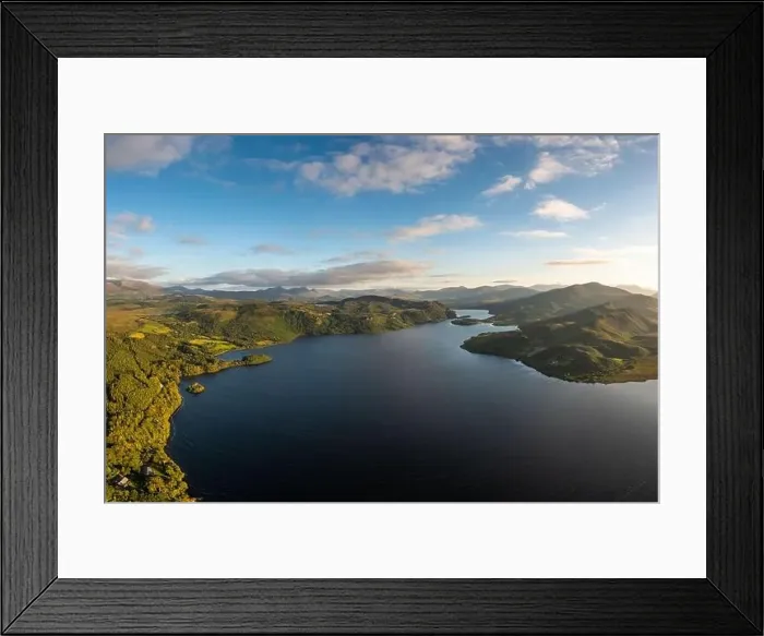 Framed Print : View of Lough Caragh lake in the Glencar Valley of Kerry County in warm eveing light Framed Print : View of Lough Caragh lake in the Glencar Valley of Kerry County in warm eveing light