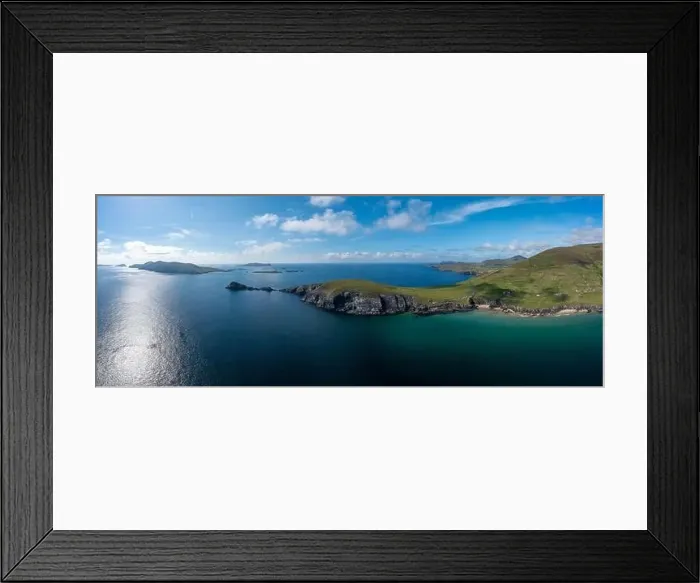 Framed Print : Aerial panorama view of Slea Head and the Dingle Peninsula in County Kerry of western Ireland Framed Print : Aerial panorama view of Slea Head and the Dingle Peninsula in County Kerry of western Ireland