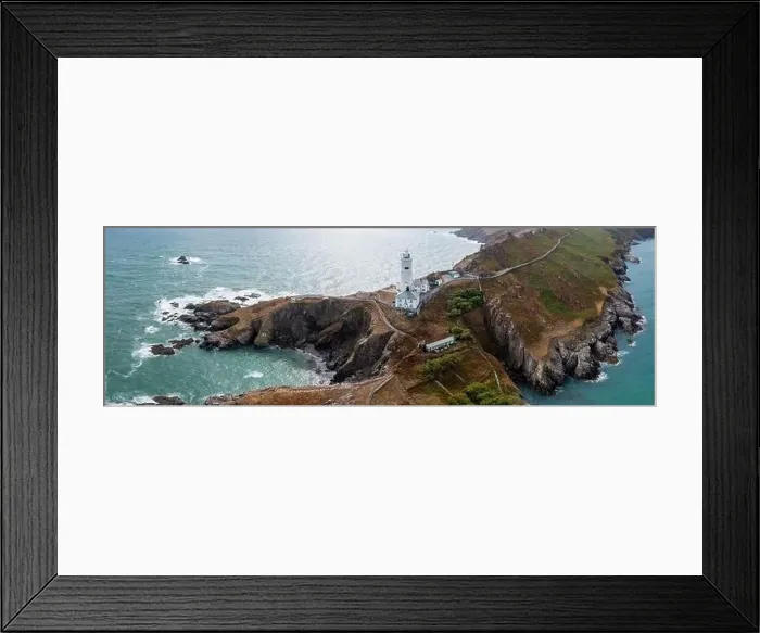 Framed Print : Landscape view of the Start Point Lighthouse and headland in South Devon on the English Channel