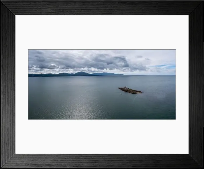 Framed Print : Panorama view of the historic Fenit Lighthouse on Little Samphire Island in Tralee Bay Framed Print : Panorama view of the historic Fenit Lighthouse on Little Samphire Island in Tralee Bay