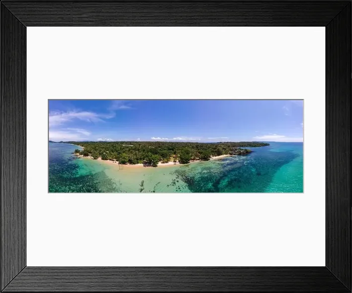 Framed Print : Aerial drone view of the tropical Island of Koh Mak Thailand with blue ocean and white beach Framed Print : Aerial drone view of the tropical Island of Koh Mak Thailand with blue ocean and white beach