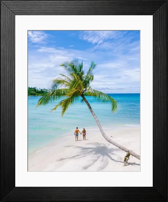 Framed Print : Tropical beach with palm trees at the Island of Koh Kood Thailand Framed Print : Tropical beach with palm trees at the Island of Koh Kood Thailand