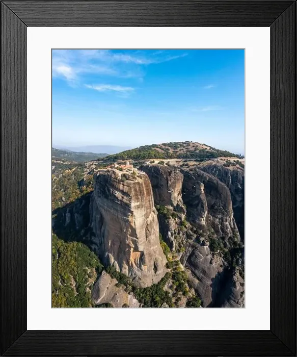 Framed Print : View of the Saint Trinity Monastery and landscape of Meteora Framed Print : View of the Saint Trinity Monastery and landscape of Meteora