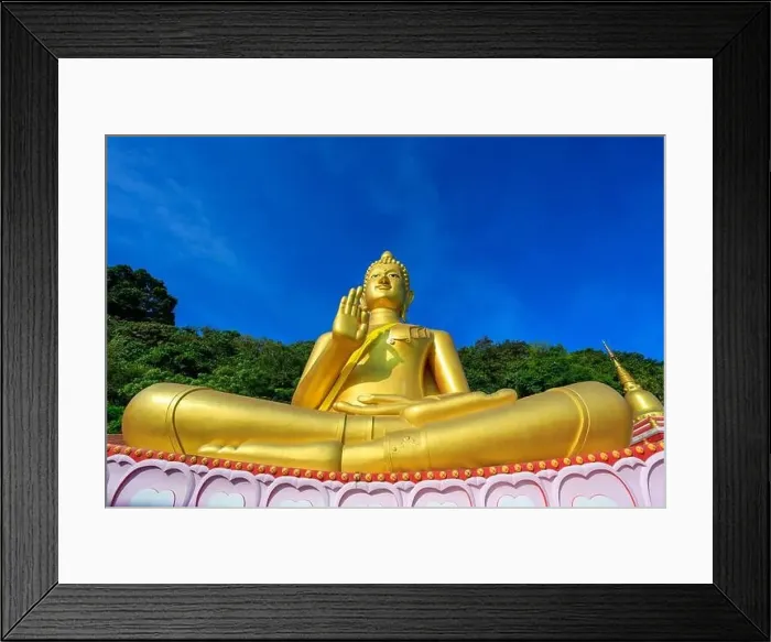 Framed Print : Aerial drone point of view landscape of Wat Khao Rang a buddhist Thai temple on the island of Phuket, Thailand Framed Print : Aerial drone point of view landscape of Wat Khao Rang a buddhist Thai temple on the island of Phuket, Thailand