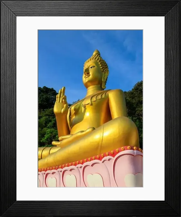 Framed Print : Aerial drone point of view landscape of Wat Khao Rang a buddhist Thai temple on the island of Phuket, Thailand Framed Print : Aerial drone point of view landscape of Wat Khao Rang a buddhist Thai temple on the island of Phuket, Thailand