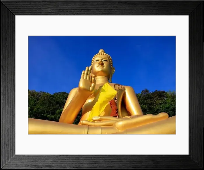 Framed Print : Aerial drone point of view landscape of Wat Khao Rang a buddhist Thai temple on the island of Phuket, Thailand Framed Print : Aerial drone point of view landscape of Wat Khao Rang a buddhist Thai temple on the island of Phuket, Thailand
