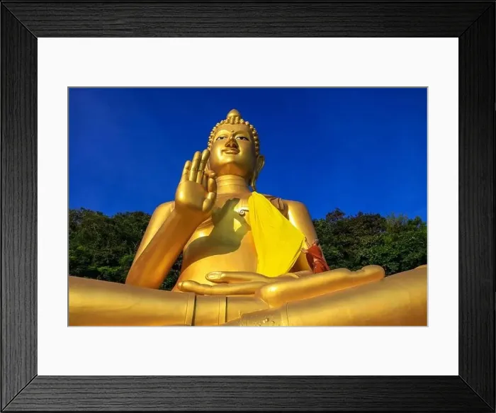 Framed Print : Aerial drone point of view landscape of Wat Khao Rang a buddhist Thai temple on the island of Phuket, Thailand Framed Print : Aerial drone point of view landscape of Wat Khao Rang a buddhist Thai temple on the island of Phuket, Thailand