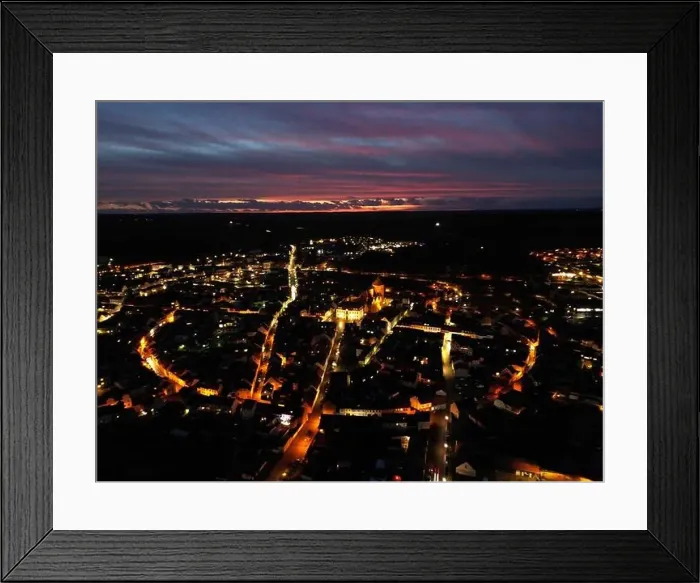 Framed Print : Above Teterow at sunset Framed Print : Above Teterow at sunset