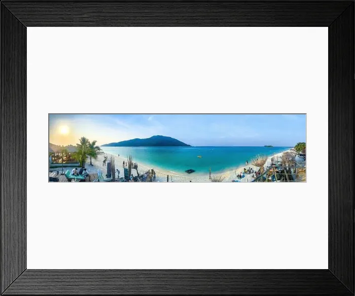 Framed Print : Aerial view of Sunrise beach with long tail boats in Koh Lipe, Satun, Thailand Framed Print : Aerial view of Sunrise beach with long tail boats in Koh Lipe, Satun, Thailand