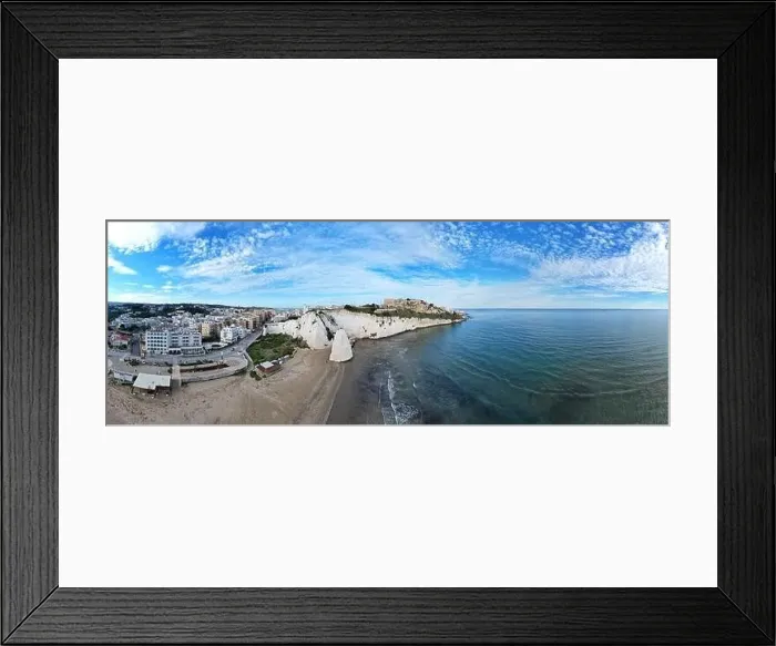 Framed Print : Aerial view of the city of Vieste, gargano national park, italy Framed Print : Aerial view of the city of Vieste, gargano national park, italy