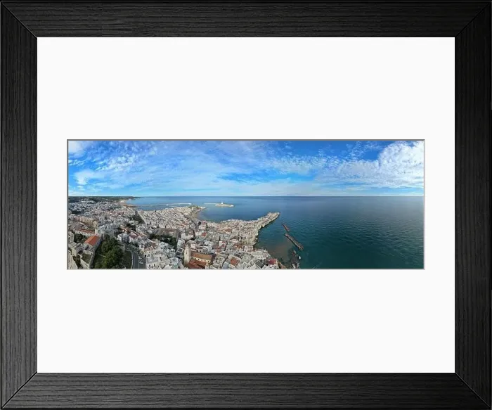 Framed Print : Aerial view of the city of Vieste, gargano national park, italy Framed Print : Aerial view of the city of Vieste, gargano national park, italy