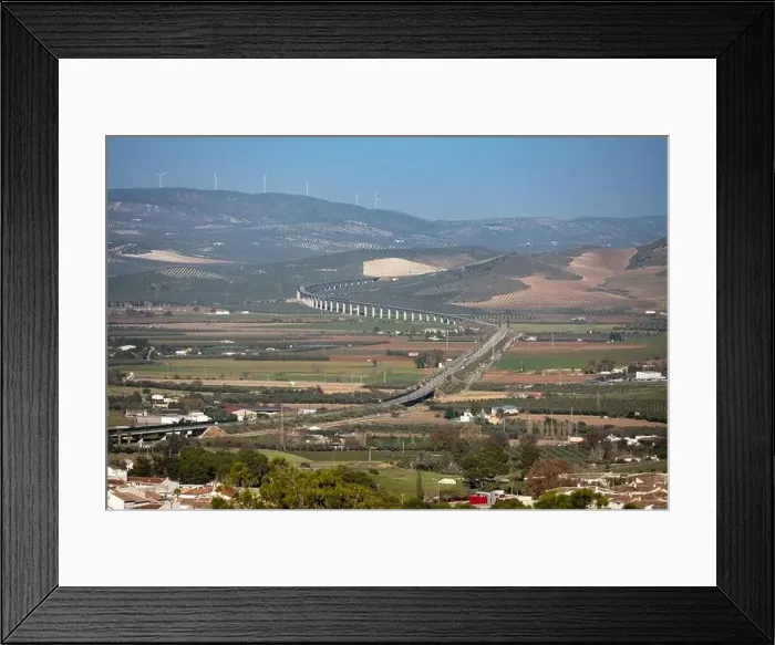 Framed Print : Part of the Spanish highspeed rail network around the rural small town of Antequera, Spain Framed Print : Part of the Spanish highspeed rail network around the rural small town of Antequera, Spain