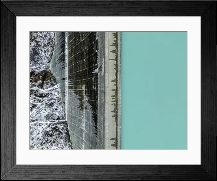 Framed Print : Amazing drone footage over an alpine lake Framed Print : Amazing drone footage over an alpine lake