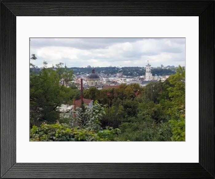 Framed Print : LVIV, UKRAINE - SEPTEMBER 11, 2022 Panorama view of the historical old city in Lviv Framed Print : LVIV, UKRAINE - SEPTEMBER 11, 2022 Panorama view of the historical old city in Lviv