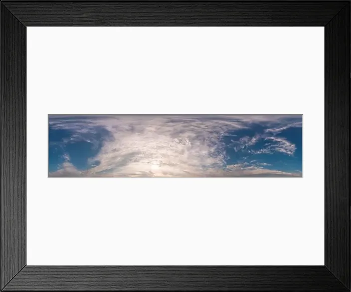 Framed Print : Dark blue sunset sky panorama with golden Cumulus clouds Framed Print : Dark blue sunset sky panorama with golden Cumulus clouds