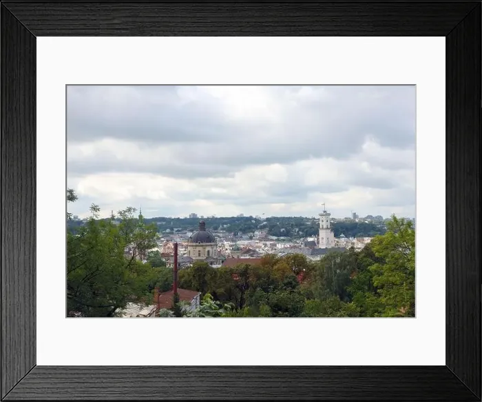 Framed Print : LVIV, UKRAINE - SEPTEMBER 11, 2022 Panorama view of the historical old city in Lviv Framed Print : LVIV, UKRAINE - SEPTEMBER 11, 2022 Panorama view of the historical old city in Lviv