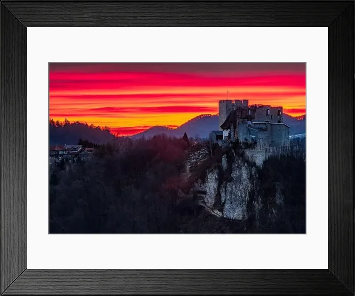 Framed Print : Old Caste Celje at a sunset Framed Print : Old Caste Celje at a sunset