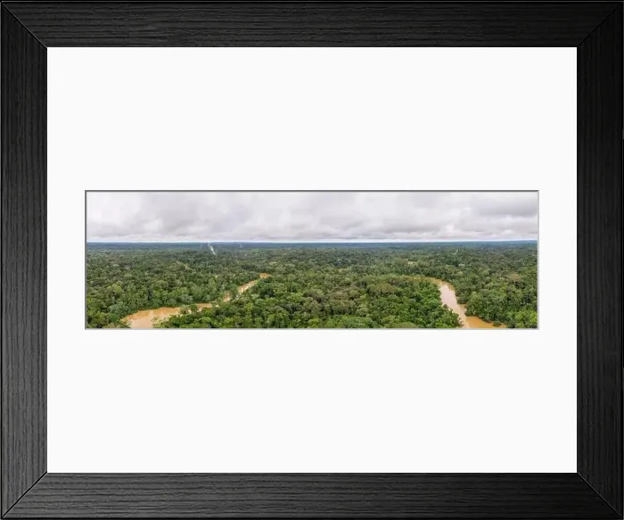 Framed Print : Rio Tiputini in the Ecuadorian Amazon viewed from the air Framed Print : Rio Tiputini in the Ecuadorian Amazon viewed from the air