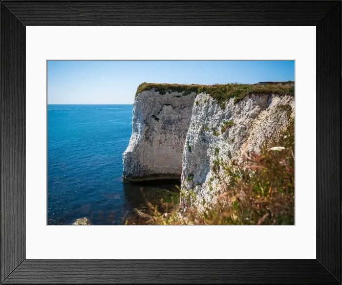 Framed Print : Old Harry Rocks are three chalk formations Framed Print : Old Harry Rocks are three chalk formations
