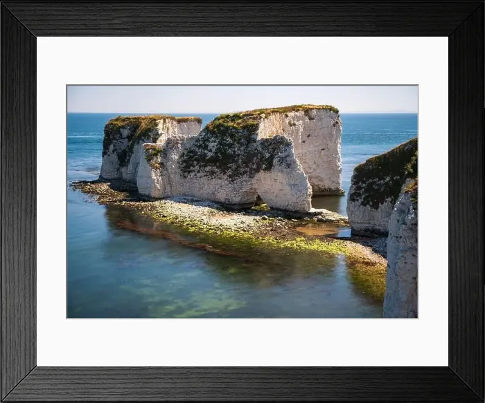 Framed Print : Old Harry Rocks are three chalk formations Framed Print : Old Harry Rocks are three chalk formations