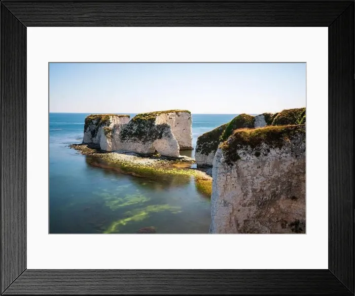 Framed Print : Old Harry Rocks are three chalk formations Framed Print : Old Harry Rocks are three chalk formations