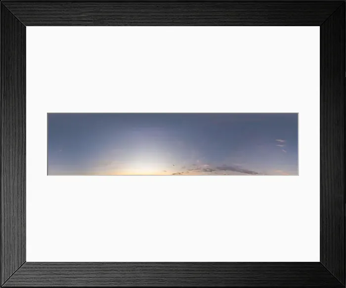 Framed Print : Dark blue sunset sky panorama with pink Cirrus clouds Framed Print : Dark blue sunset sky panorama with pink Cirrus clouds