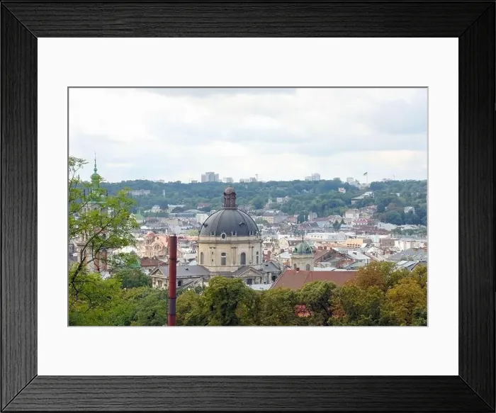 Framed Print : LVIV, UKRAINE - SEPTEMBER 11, 2022 Panorama view of the historical old city in Lviv Framed Print : LVIV, UKRAINE - SEPTEMBER 11, 2022 Panorama view of the historical old city in Lviv