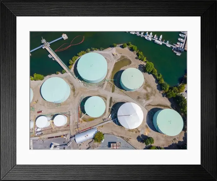 Framed Print : Sprague Energy Crude Storage at Edison Park at Town River Bay in city of Quincy, Massachusetts MA, USA Framed Print : Sprague Energy Crude Storage at Edison Park at Town River Bay in city of Quincy, Massachusetts MA, USA