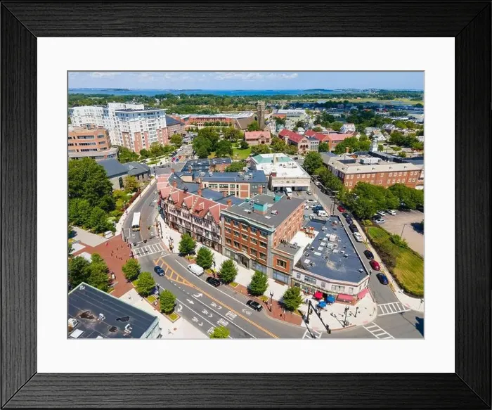 Framed Print : Historic commercial buildings on Hancock Street in historic downtown Quincy, Massachusetts MA, USA Framed Print : Historic commercial buildings on Hancock Street in historic downtown Quincy, Massachusetts MA, USA