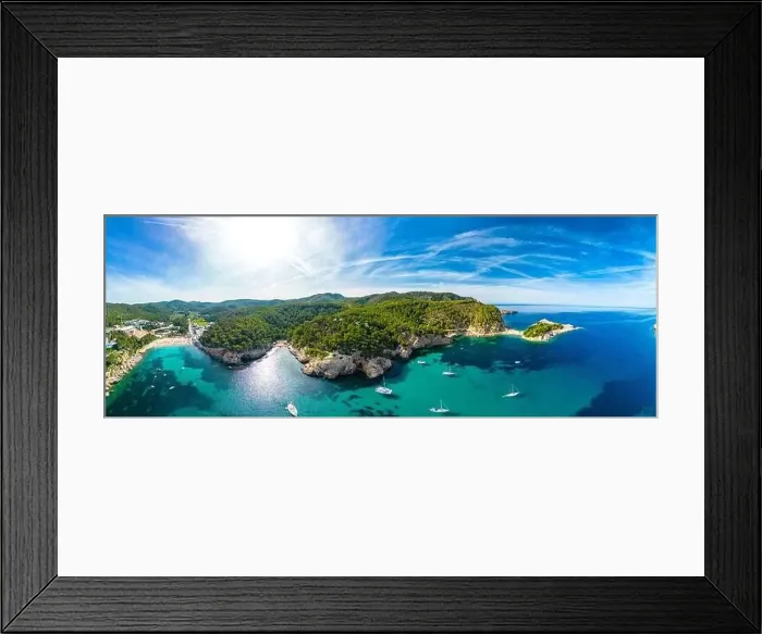 Framed Print : beach of Port Sant Miquel on the north shore of Ibiza island in Spain Framed Print : beach of Port Sant Miquel on the north shore of Ibiza island in Spain