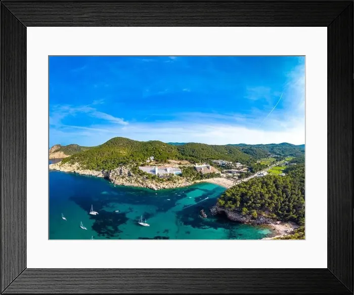 Framed Print : beach of Port Sant Miquel on the north shore of Ibiza island in Spain Framed Print : beach of Port Sant Miquel on the north shore of Ibiza island in Spain