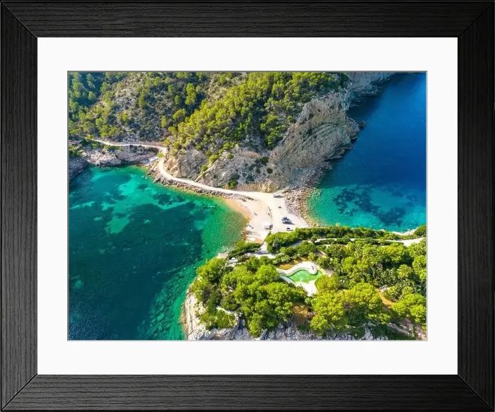 Framed Print : beach of Port Sant Miquel on the north shore of Ibiza island in Spain Framed Print : beach of Port Sant Miquel on the north shore of Ibiza island in Spain