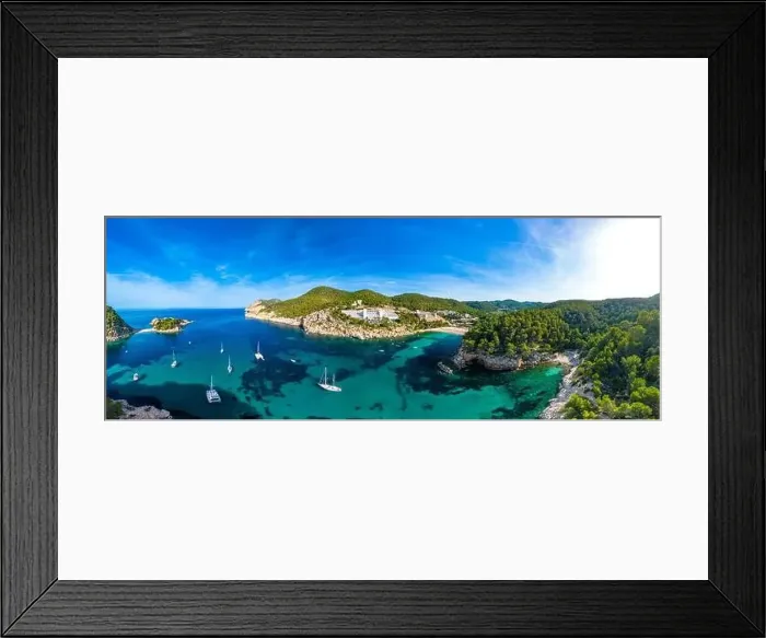 Framed Print : beach of Port Sant Miquel on the north shore of Ibiza island in Spain Framed Print : beach of Port Sant Miquel on the north shore of Ibiza island in Spain