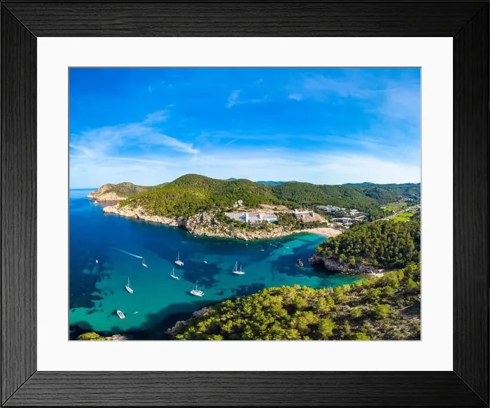 Framed Print : beach of Port Sant Miquel on the north shore of Ibiza island in Spain Framed Print : beach of Port Sant Miquel on the north shore of Ibiza island in Spain