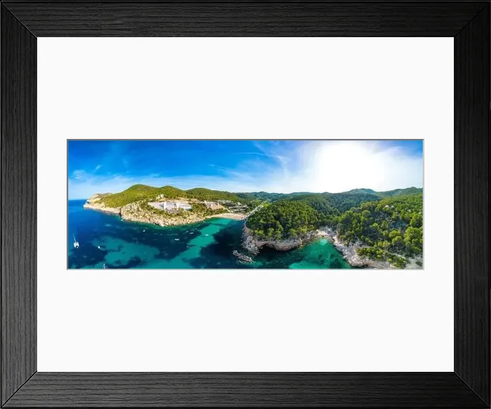 Framed Print : beach of Port Sant Miquel on the north shore of Ibiza island in Spain Framed Print : beach of Port Sant Miquel on the north shore of Ibiza island in Spain