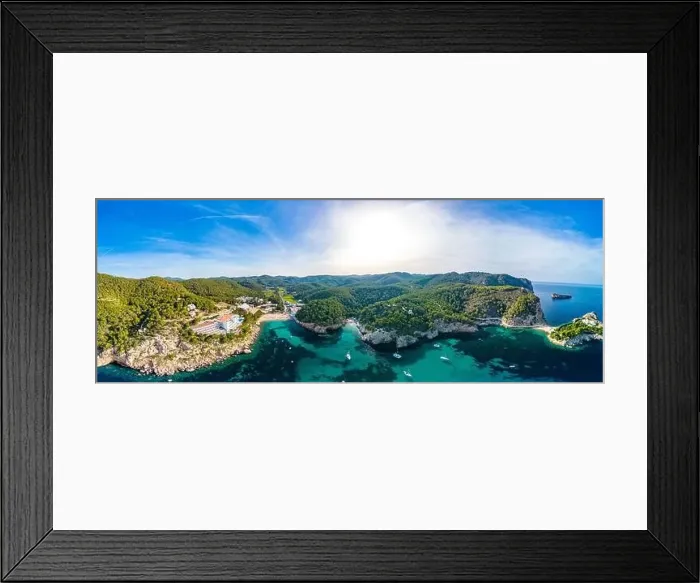 Framed Print : beach of Port Sant Miquel on the north shore of Ibiza island in Spain Framed Print : beach of Port Sant Miquel on the north shore of Ibiza island in Spain