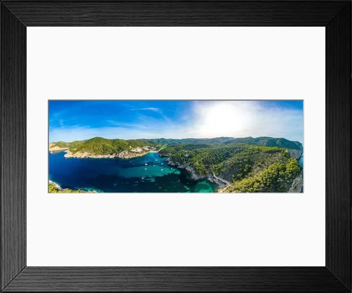Framed Print : beach of Port Sant Miquel on the north shore of Ibiza island in Spain Framed Print : beach of Port Sant Miquel on the north shore of Ibiza island in Spain