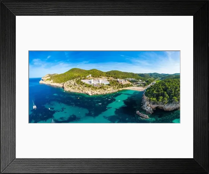 Framed Print : beach of Port Sant Miquel on the north shore of Ibiza island in Spain Framed Print : beach of Port Sant Miquel on the north shore of Ibiza island in Spain
