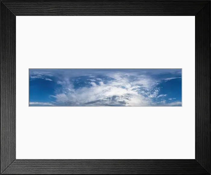 Framed Print : Dark blue sunset sky panorama with golden Cumulus clouds Framed Print : Dark blue sunset sky panorama with golden Cumulus clouds