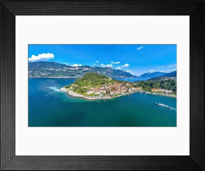 Framed Print : Aerial view of Bellagio village in Lake Como, in Italy Framed Print : Aerial view of Bellagio village in Lake Como, in Italy