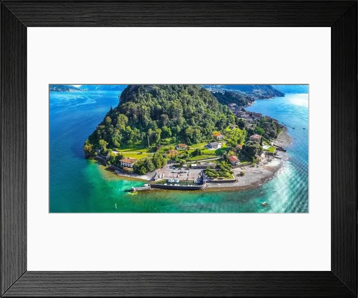 Framed Print : Aerial view of Bellagio village in Lake Como, in Italy Framed Print : Aerial view of Bellagio village in Lake Como, in Italy