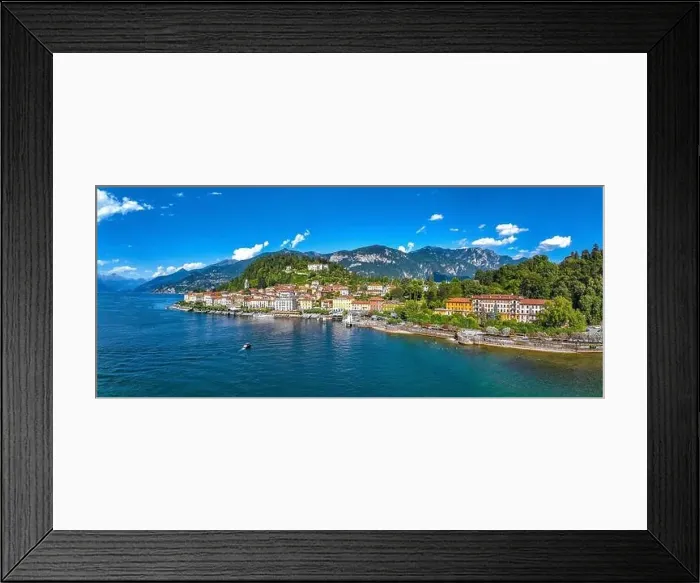 Framed Print : Aerial view of Bellagio village in Lake Como, in Italy Framed Print : Aerial view of Bellagio village in Lake Como, in Italy