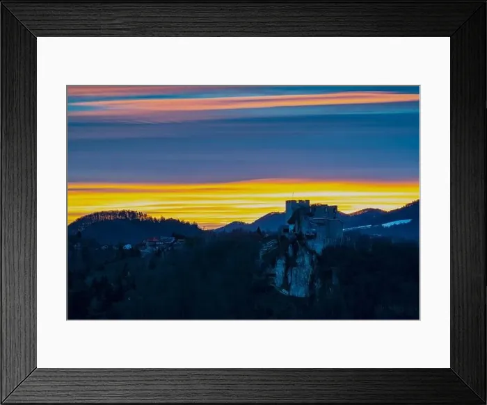 Framed Print : Old Caste Celje at a sunset Framed Print : Old Caste Celje at a sunset