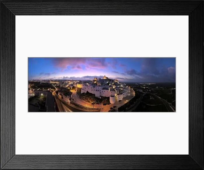 Framed Print : Aerial view of Ostuni white city in Puglia, Italy Framed Print : Aerial view of Ostuni white city in Puglia, Italy
