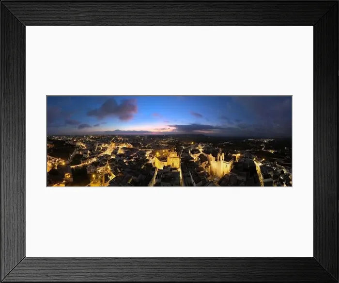 Framed Print : Aerial view of Ostuni white city in Puglia, Italy Framed Print : Aerial view of Ostuni white city in Puglia, Italy