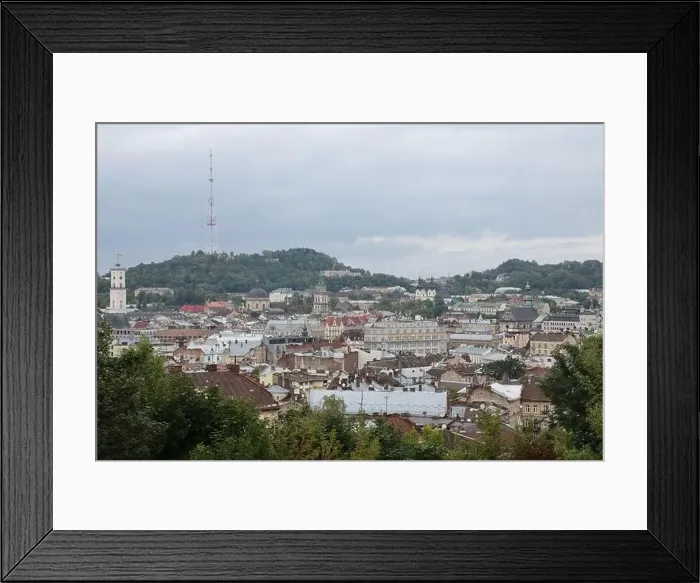 Framed Print : LVIV, UKRAINE - SEPTEMBER 11, 2022 Panorama view of the historical old city in Lviv Framed Print : LVIV, UKRAINE - SEPTEMBER 11, 2022 Panorama view of the historical old city in Lviv