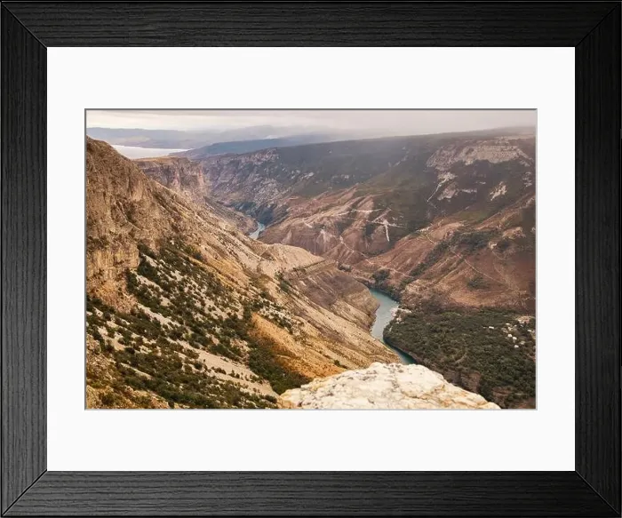 Framed Print : The Sulak Canyon is one of the deepest canyons in the world and the deepest in Europe Framed Print : The Sulak Canyon is one of the deepest canyons in the world and the deepest in Europe